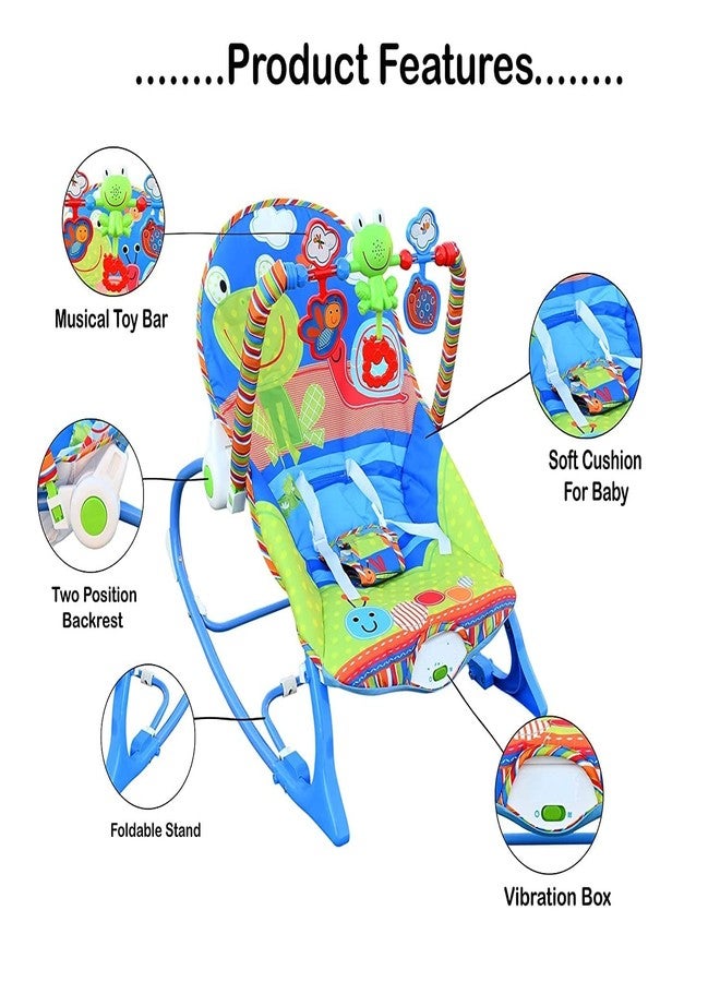 REPLEX كرسي هزاز موسيقي للأطفال من ريبلكس | كرسي هزاز للأطفال من الرضع إلى الأطفال الصغار | كرسي هزاز للأطفال - غابة ملونة | كرسي هزاز للأطفال مع ألعاب لتهدئة الطفل من الرضع إلى الأطفال الصغار | مناسب للأطفال من الولادة وحتى عمر 12 شهرًا - Image 3